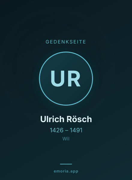 Gedenkportrait von Ulrich Rösch