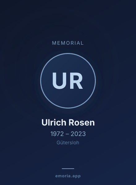 Memorial portrait of Ulrich Rosen