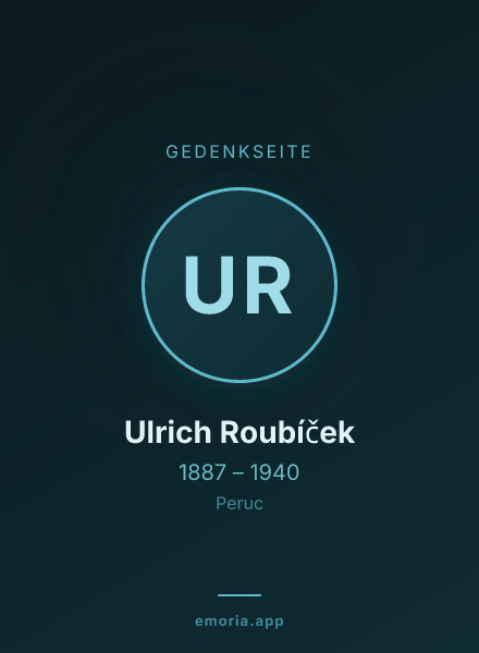 Gedenkportrait von Ulrich Roubíček