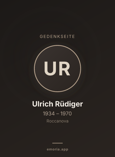 Gedenkportrait von Ulrich Rüdiger