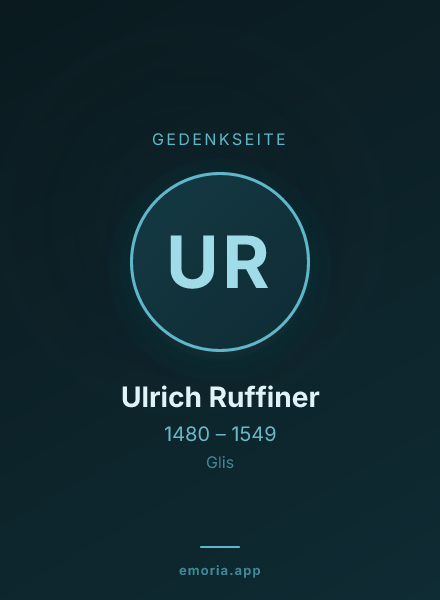Gedenkportrait von Ulrich Ruffiner