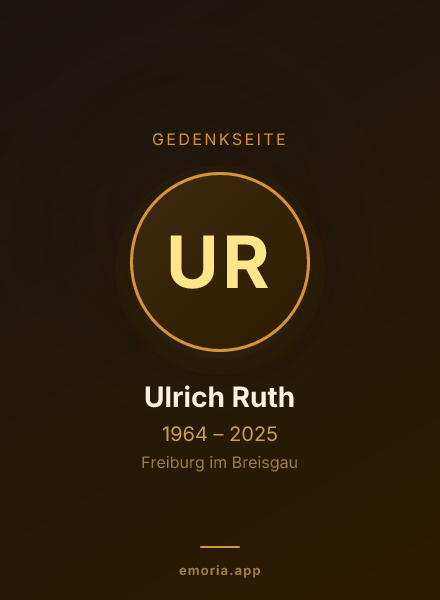 Gedenkportrait von Ulrich Ruth