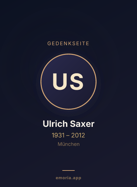 Gedenkportrait von Ulrich Saxer