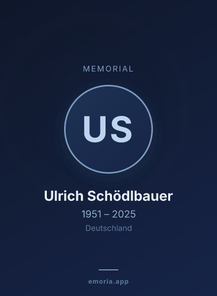 Memorial portrait of Ulrich Schödlbauer