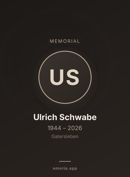 Memorial portrait of Ulrich Schwabe
