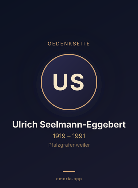 Gedenkportrait von Ulrich Seelmann-Eggebert