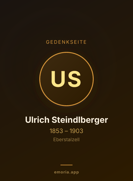 Gedenkportrait von Ulrich Steindlberger