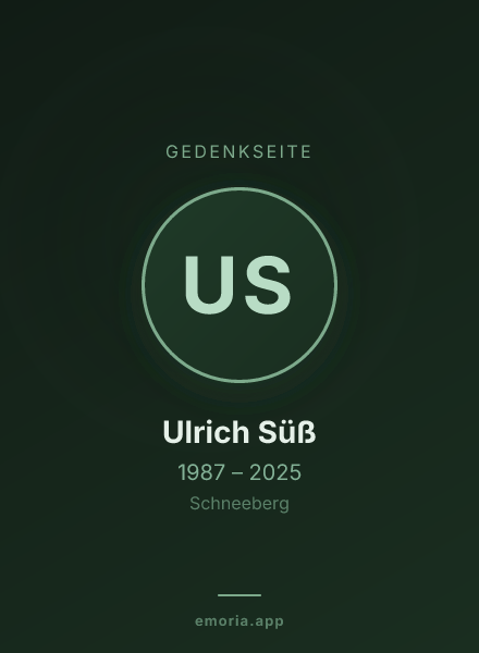 Gedenkportrait von Ulrich Süß