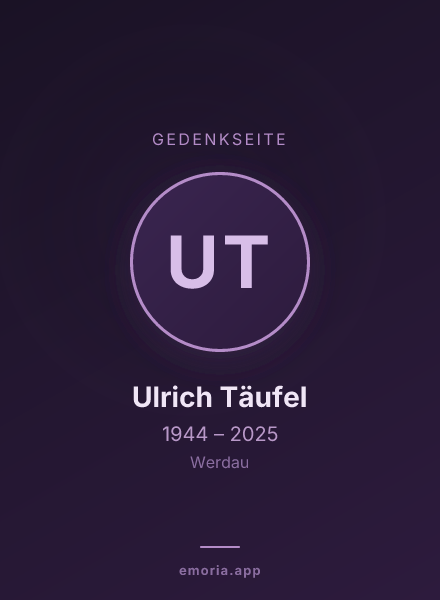 Gedenkportrait von Ulrich Täufel