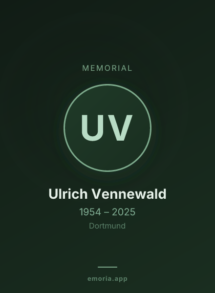 Memorial portrait of Ulrich Vennewald