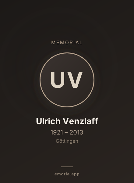 Memorial portrait of Ulrich Venzlaff