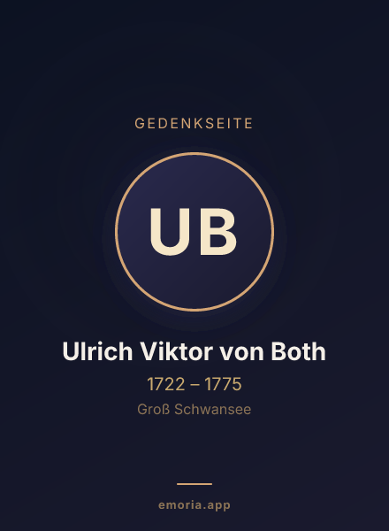Gedenkportrait von Ulrich Viktor von Both