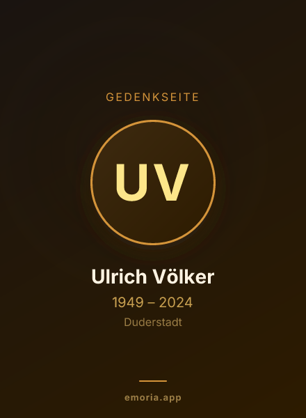 Gedenkportrait von Ulrich Völker