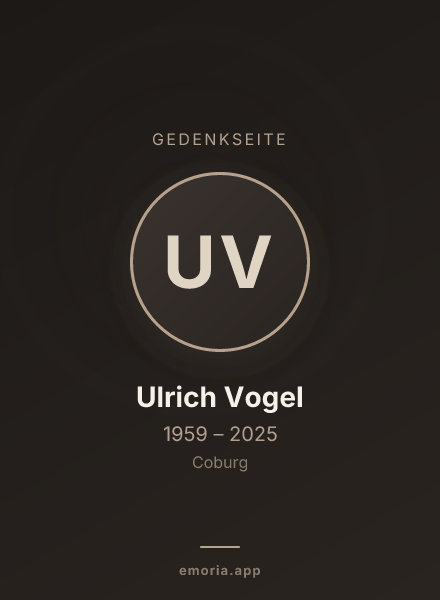 Gedenkportrait von Ulrich Vogel
