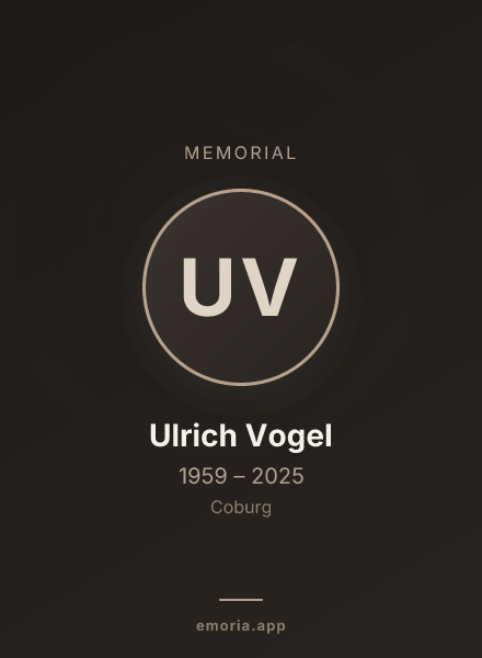 Memorial portrait of Ulrich Vogel