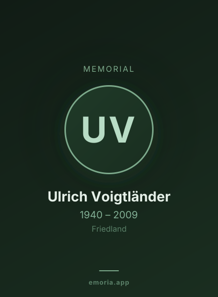 Memorial portrait of Ulrich Voigtländer