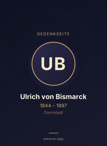 Gedenkportrait von Ulrich von Bismarck