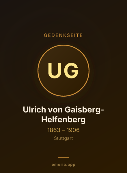 Gedenkportrait von Ulrich von Gaisberg-Helfenberg