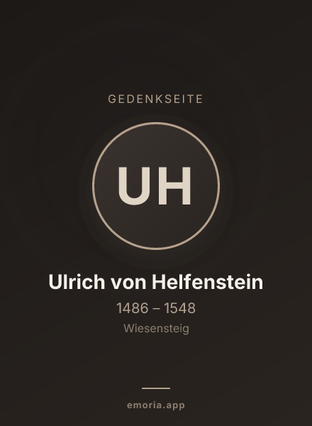 Gedenkportrait von Ulrich von Helfenstein