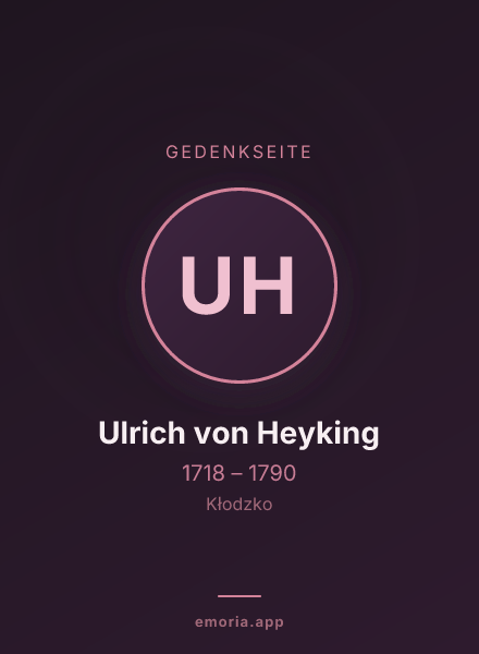 Gedenkportrait von Ulrich von Heyking