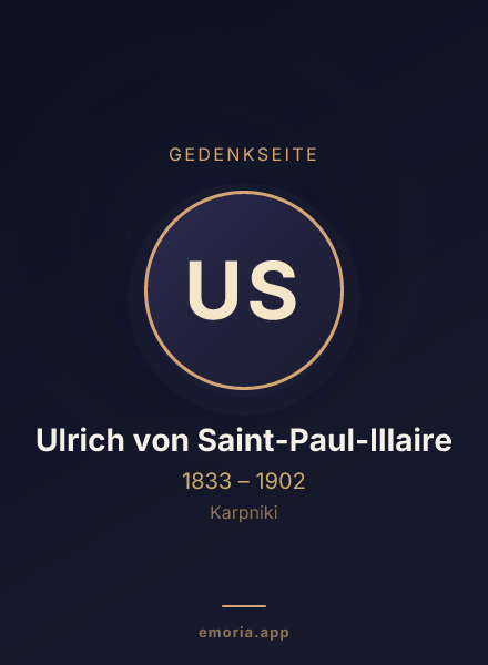 Gedenkportrait von Ulrich von Saint-Paul-Illaire