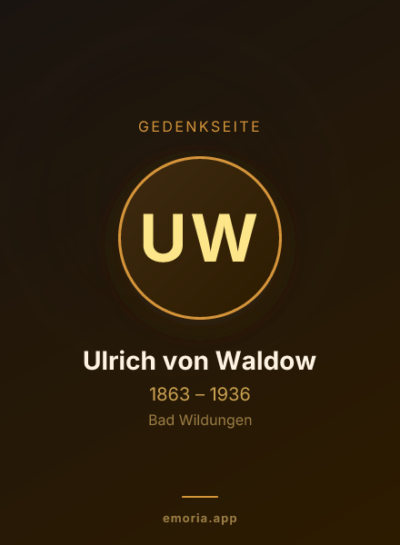 Gedenkportrait von Ulrich von Waldow
