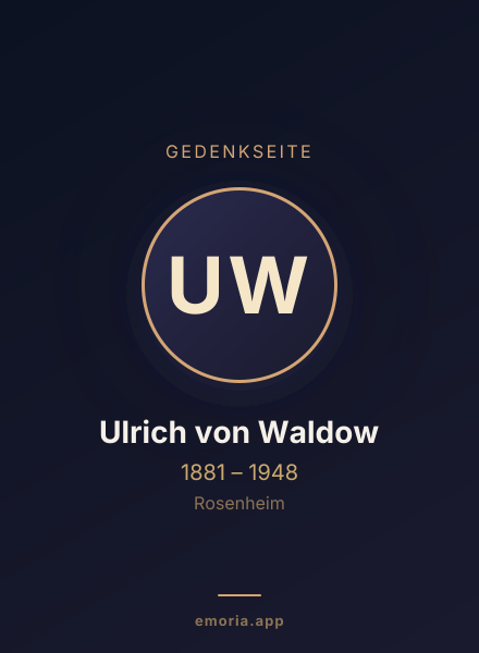 Gedenkportrait von Ulrich von Waldow
