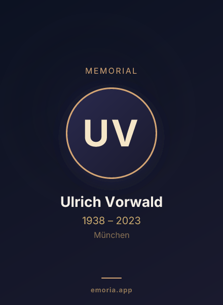 Memorial portrait of Ulrich Vorwald