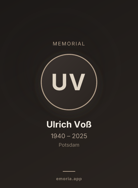Memorial portrait of Ulrich Voß