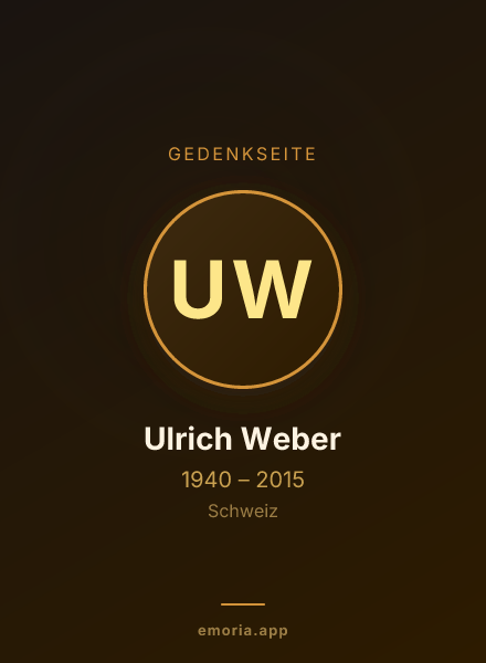 Gedenkportrait von Ulrich Weber