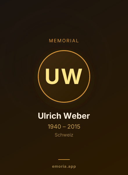 Memorial portrait of Ulrich Weber