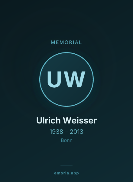Memorial portrait of Ulrich Weisser