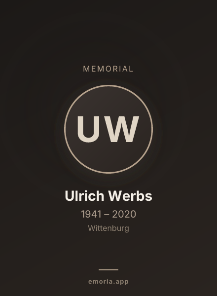 Memorial portrait of Ulrich Werbs