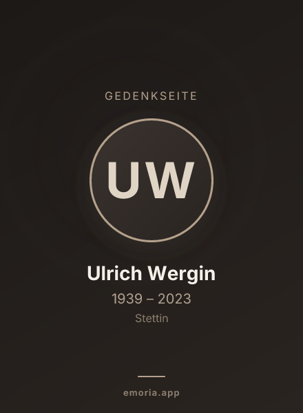 Gedenkportrait von Ulrich Wergin