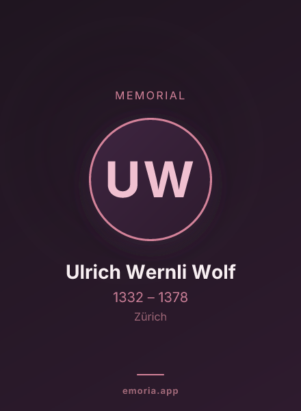 Memorial portrait of Ulrich Wernli Wolf