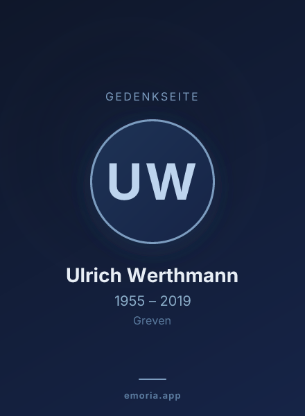 Gedenkportrait von Ulrich Werthmann
