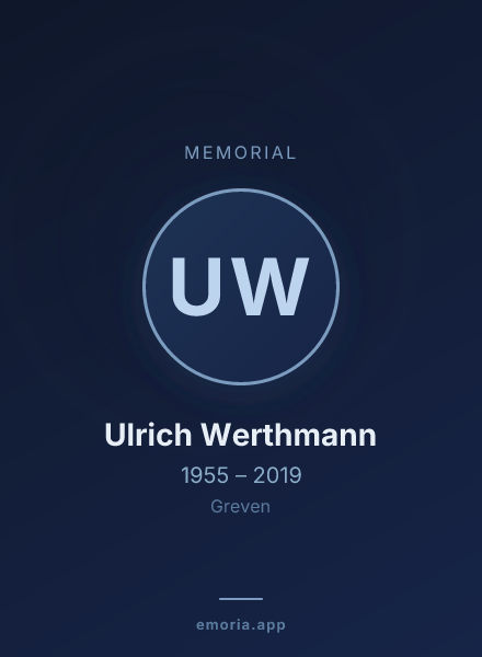 Memorial portrait of Ulrich Werthmann