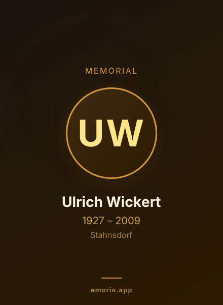 Memorial portrait of Ulrich Wickert