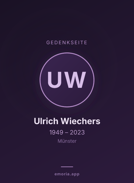 Gedenkportrait von Ulrich Wiechers