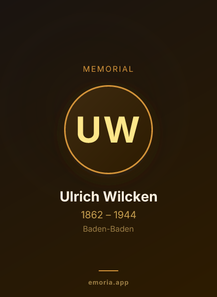 Memorial portrait of Ulrich Wilcken