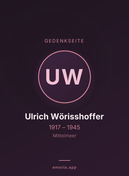 Gedenkportrait von Ulrich Wörisshoffer