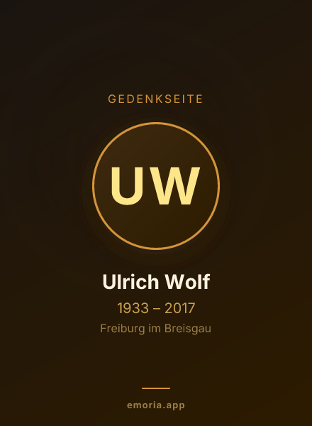 Gedenkportrait von Ulrich Wolf