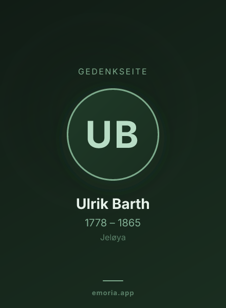 Gedenkportrait von Ulrik Barth