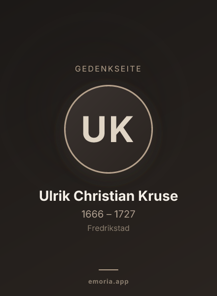 Gedenkportrait von Ulrik Christian Kruse