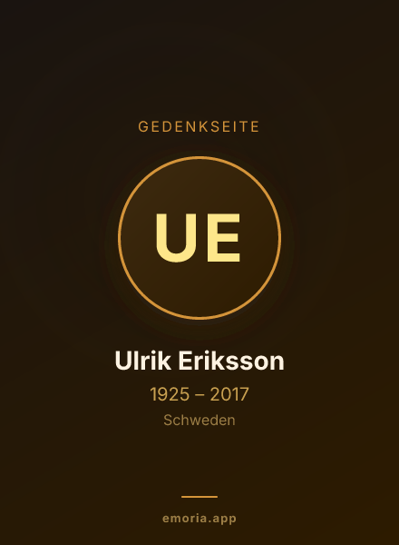 Gedenkportrait von Ulrik Eriksson