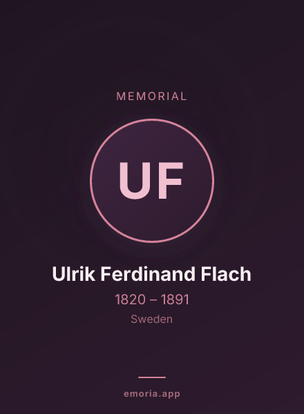 Memorial portrait of Ulrik Ferdinand Flach