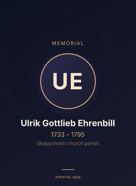 Memorial portrait of Ulrik Gottlieb Ehrenbill