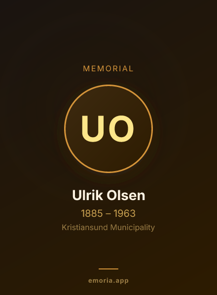Memorial portrait of Ulrik Olsen