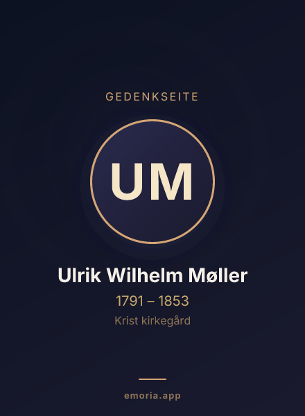 Gedenkportrait von Ulrik Wilhelm Møller