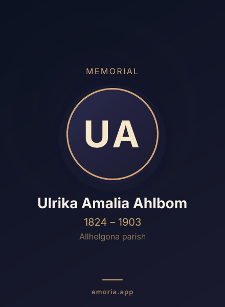 Memorial portrait of Ulrika Amalia Ahlbom